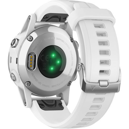 Garmin fenix 5S Plus Sapphire Edition Multi-Sport Training GPS Watch (42mm, White with Carrera White Band)