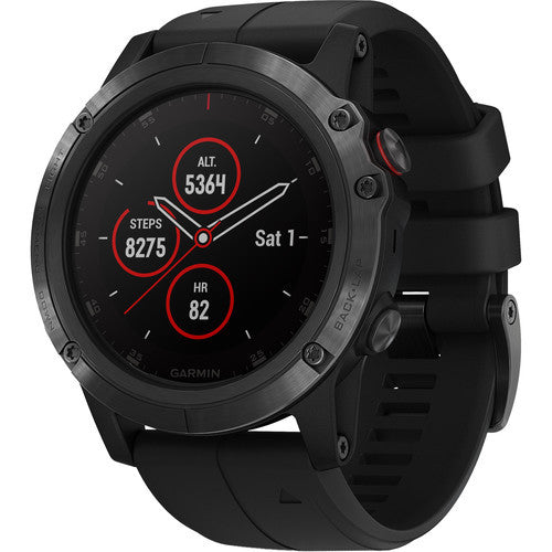 Garmin fenix 5S Plus Sapphire Edition Multi-Sport Training GPS Watch (51mm, Carbon Gray DLC Titanium with DLC Titanium Band)