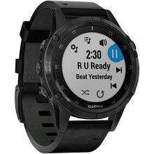 Garmin fenix 5S Plus Sapphire Edition Multi-Sport Training GPS Watch (47mm, Black with Black Leather Band)