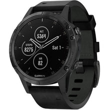 Garmin fenix 5S Plus Sapphire Edition Multi-Sport Training GPS Watch (47mm, Black with Black Leather Band)