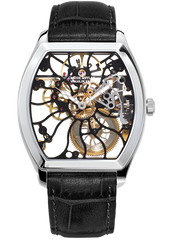 Claude Meylan 6047-B Tortue Skeleton Mechanical Black Rose