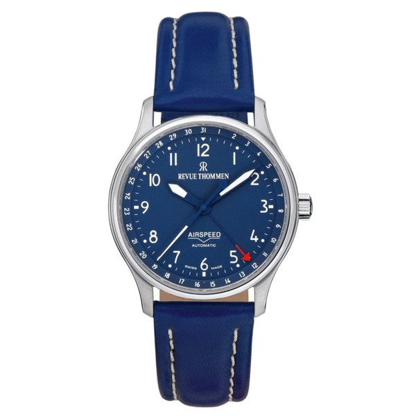 Revue Thommen 16050 Airspeed Automatic Blue Leather // Pre-Owned