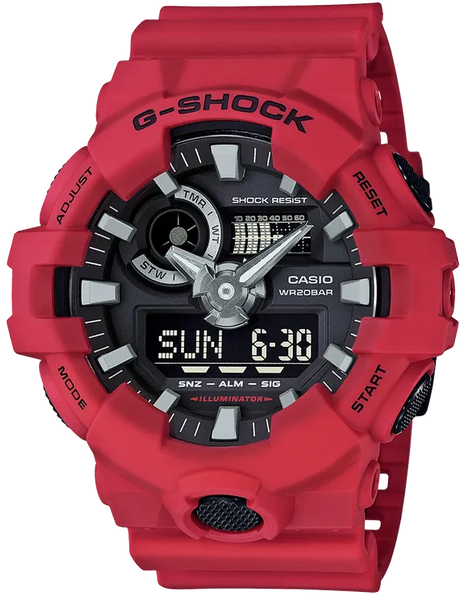 Casio G-Shock GA700-4A Analog-Digital Red