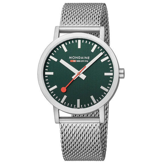 Mondaine A660.30360.60SBJ Classic 40mm Stainless Steel Green