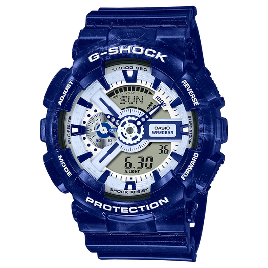 G-Shock GA110BWP-2A Ana-Digi Blue White Chinese Porcelain