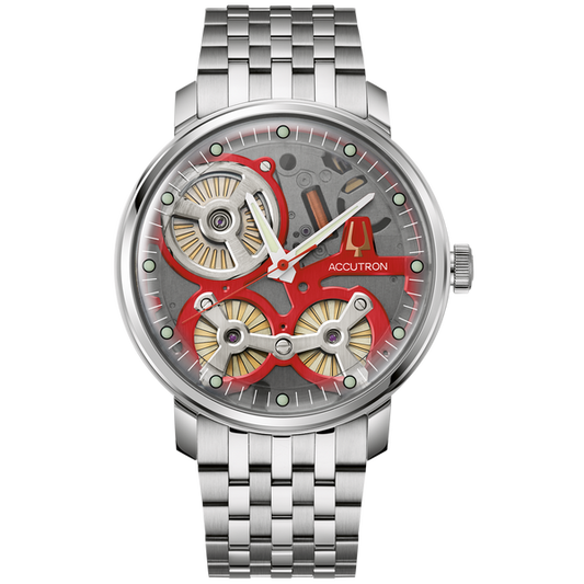 Accutron 2ES6A008 Redbar Spaceview 2020 Limited Edition Electrostatic