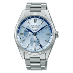 Seiko Presage SARF011 Ocean Traveler Titanium Automatic GMT Blue Dial