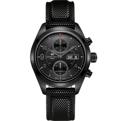 Hamilton H71626735 Khaki Field Auto Chrono Black DLC // Pre-Owned