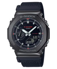 G-Shock GM2100CB-1A Metal Clad Black Red Accents