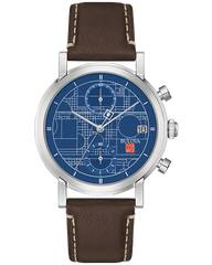 Bulova 96B367 Frank Lloyd Wright Blueprint Chronograph Quartz