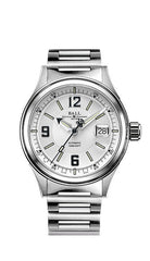 Ball NM2088C-S2J-WHBK Fireman Racer White Dial Black Indicies