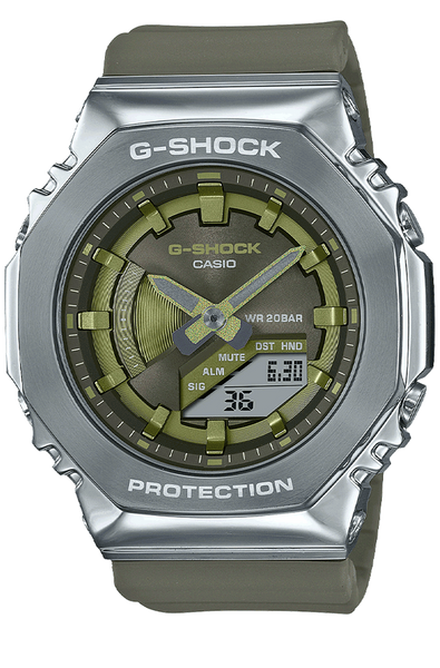 G-Shock GMS2100-3A Mid-Size Octo Casioak Clad Green