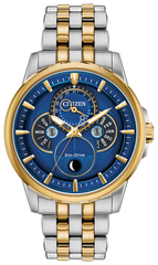 Citizen BU0054-52L Eco-Drive Calendrier Calendar Moonphase Blue Dial