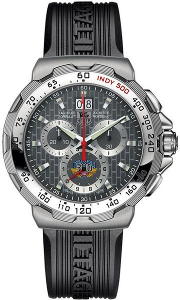 Tag Heuer CAH101C.FT6026 Indy 500 Chronograph Stainless Steel Rubber Bracelet // Pre-Owned