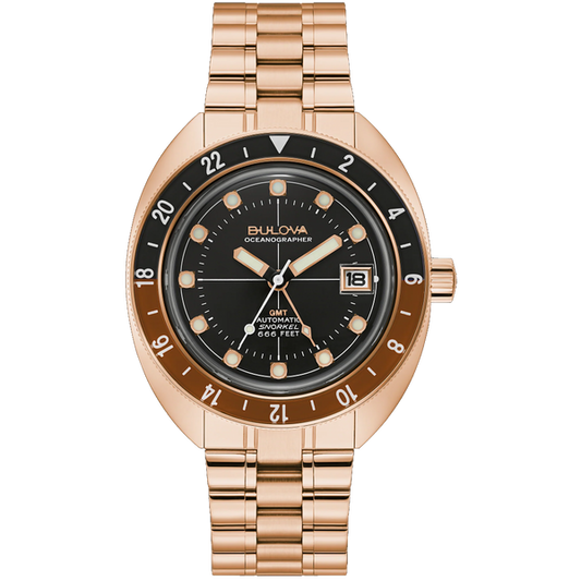 Bulova 97B215 Oceanographer Devil Diver GMT Root Beer
