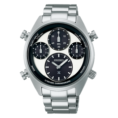 Seiko Prospex SFJ001 Speedtimer Chronograph Split Second Silver Dial