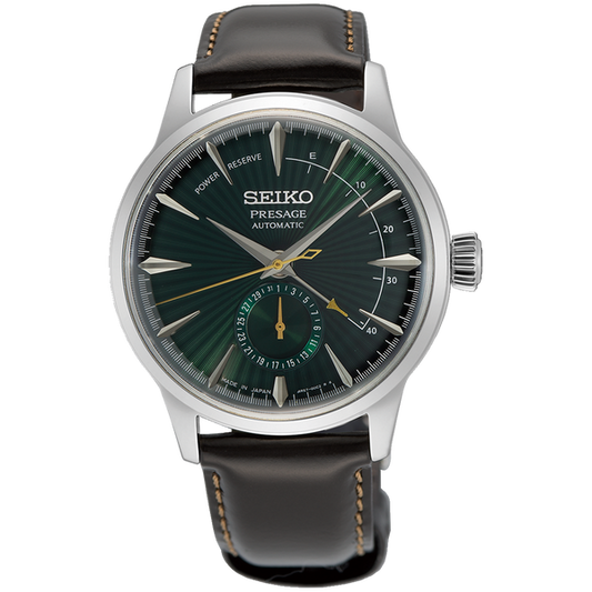 Seiko Presage SSA459 Cocktail Time Green Sunburst Dial Power Reserve