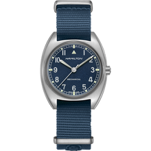 Hamilton H76419941 Khaki Aviation Pilot Pioneer Mechanical Blue Textured