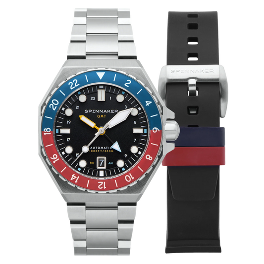 Spinnaker SP-5119-44 Dumas GMT Automatic Cobalt Crimson // Pre-Owned