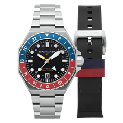 Spinnaker SP-5119-44 Dumas GMT Automatic Cobalt Crimson // Pre-Owned