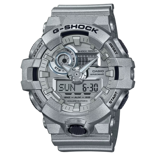 G-Shock GA700FF-8A Retro Futuristic Metallic Silver GA700