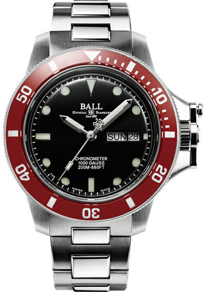Ball DM2118B-S2CJ-BK Engineer Hydrocarbon Chronometer 40mm Red Bezel