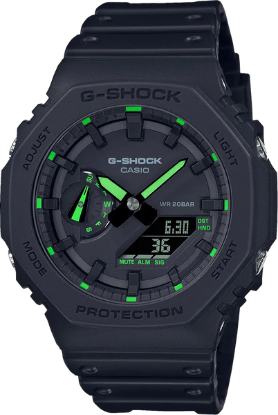 G-Shock GA2100-1A3 Octagonal Splash Neon Green Casioak