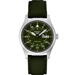 Seiko 5 Sports SRPH29 Automatic Green Dial Pilots Watch