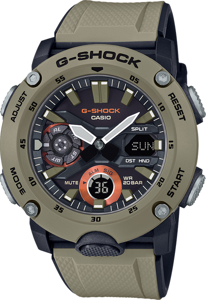G-Shock GA2000-5A Ana-Digi Utility Color Army Green // Pre-Owned