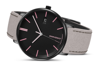 Junghans 47/4256.00 FORM Damen Pink Accent Black Dial Quartz