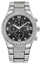 Citizen CA7050-53E Eco-Drive Chrono-Date Black Swarovski Crystals