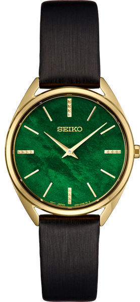 Seiko Essentials SWR080 Green Mother of Pearl Gold