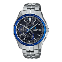 Casio OCWS7000-1A Oceanus Manta Elegance Black Dial Blue Accents