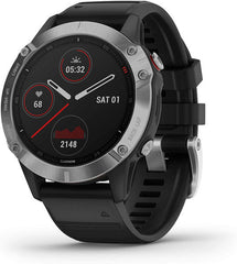 Garmin 010-02158-00 Fenix 6 Silver Black Band