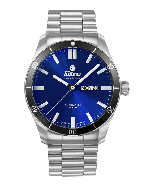 Tutima 6101-04 Airport Automatic Flieger Blue Stainless