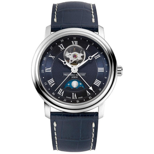Frederique Constant FC-335MCNW4P26 Classics Heartbeat Moonphase Blue Leather