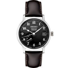 Seiko SNR039 Presage Spring Drive Enamel Black Dial