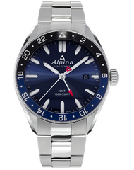 Alpina AL-247NB4E6B Alpiner Quartz GMT Navy Blue on Bracelet
