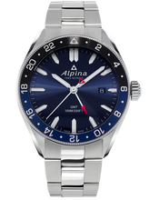 Alpina AL-247NB4E6B Alpiner Quartz GMT Navy Blue on Bracelet
