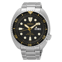 Seiko Prospex SRP775 Turtle Air Diver Black Gold on Rubber Strap // Pre-Owned
