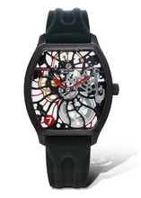 Claude Meylan 6047-NR Tortue Rainbow Skeleton Red Black Movement