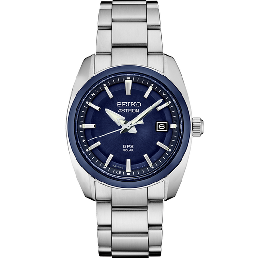 Seiko Astron SSJ003 3X22 GPS Solar Ceramic Bezel Blue