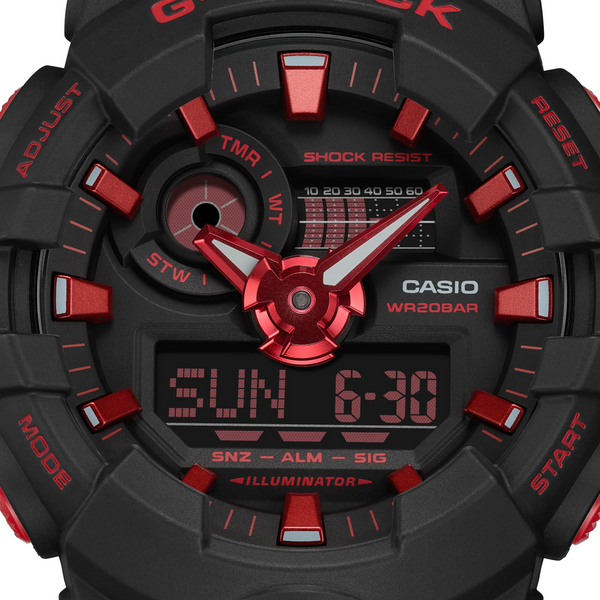 G Shock GA700BNR 1A Ignite Red Line Ana Digi Black Red Arizona Fine Time