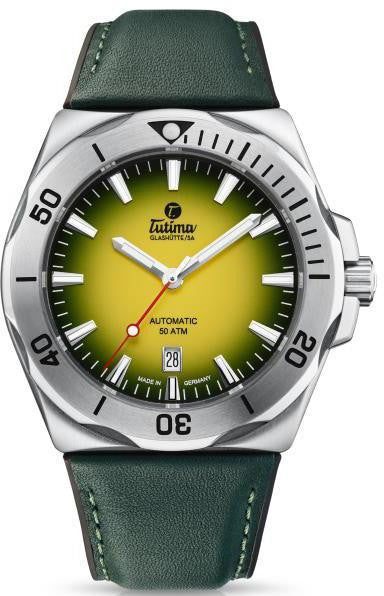 Tutima 6155-09 M2 Seven Seas S Stainless Steel 44mm Yellow Steel