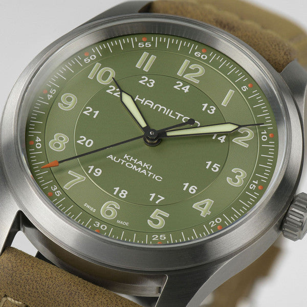 HAMILTON KHAKI 本体 腕時計 Hamilton H70205860 Khaki Field Titanium Green Dial 38mm – Arizona