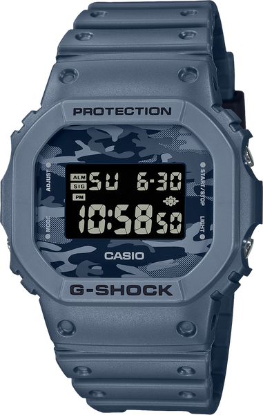 G-Shock DW5600CA-2 Camouflage Motif Digital Square Blue