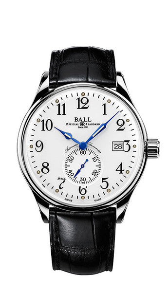 Ball NM3888D-LL1CJ-WH Trainmaster Standard Time Chronometer Leather