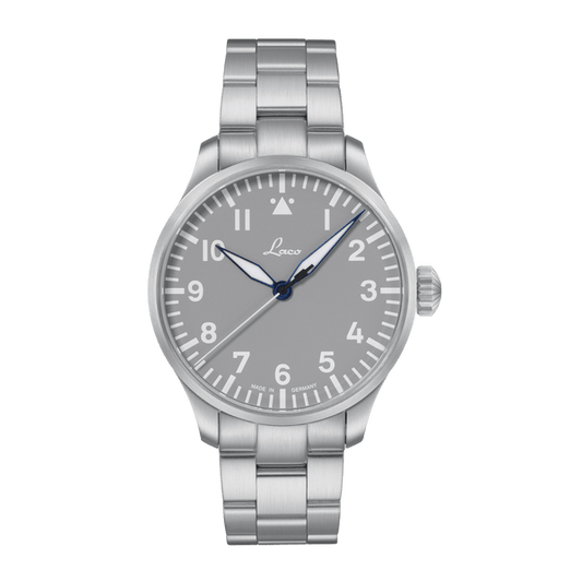 Laco 862158.MB Pilot Watches Basic Augsburg Grau 42mm Bracelet