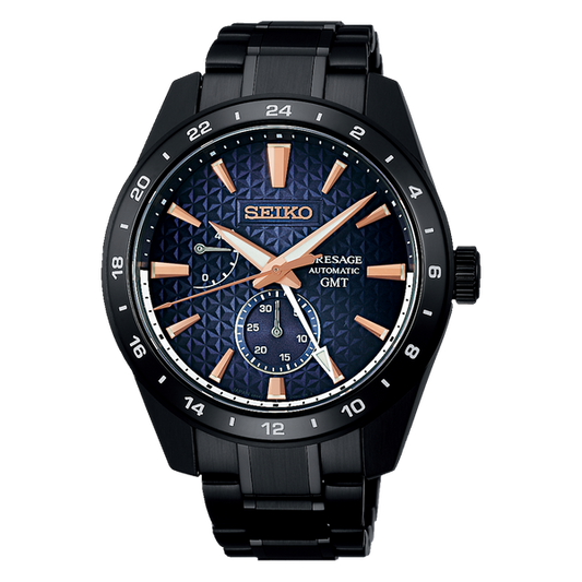 Seiko Presage SPB361 Sharp Edged GMT Limited Edition Black Rose