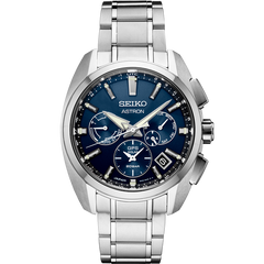 Seiko Astron SSH065 Titanium Dual Time Blue Dial